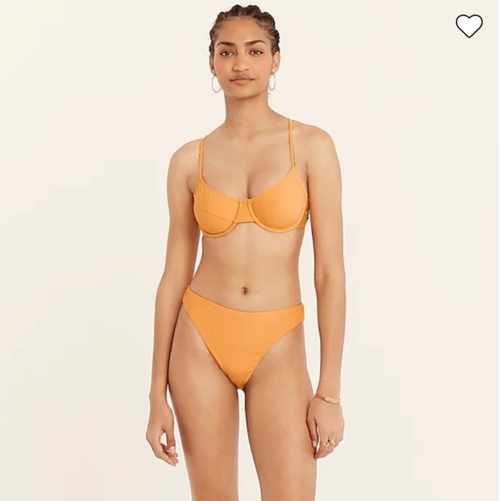 J Crew High-rise cheeky bikini bottom - size S NWT